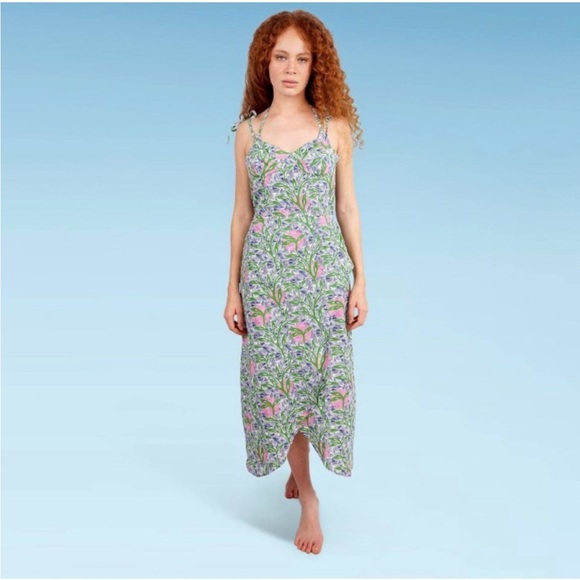 Liberty & Justice Tied Strap Slit Front Cover Up Dress - Picture 2 of 5